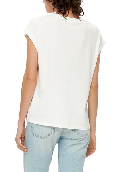 s.Oliver Red Label T-shirt made of fabric mix - white (02D0)