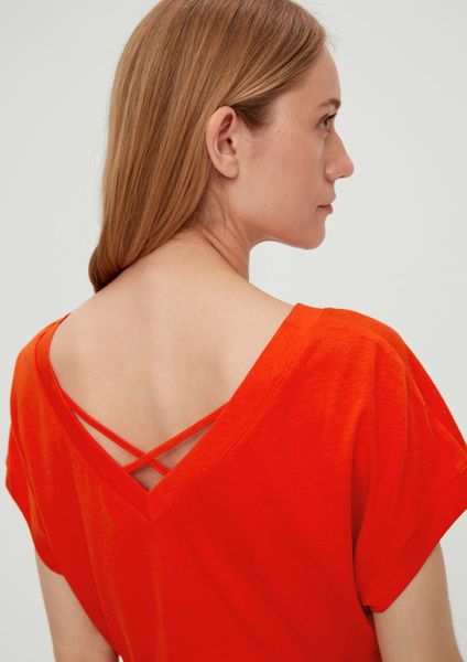 s.Oliver Red Label T-shirt en modal mélangé - orange (2550)