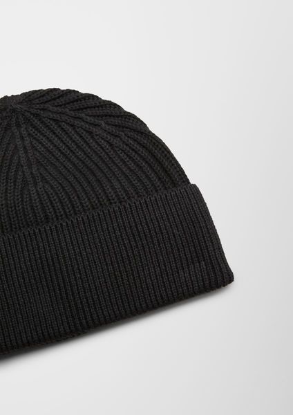 s.Oliver Red Label Knit pattern mix beanie  - black (9999)