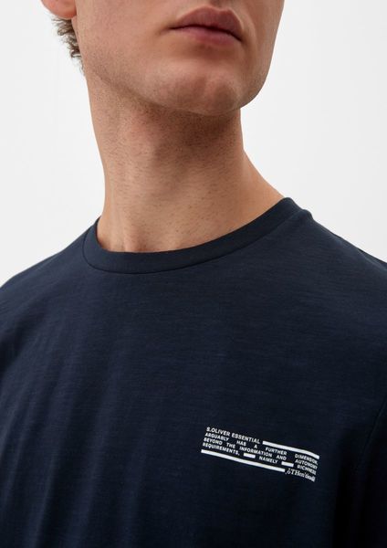 s.Oliver Red Label Longsleeve mit Flammgarnstruktur - blau (5955) - XXL | T-Shirts
