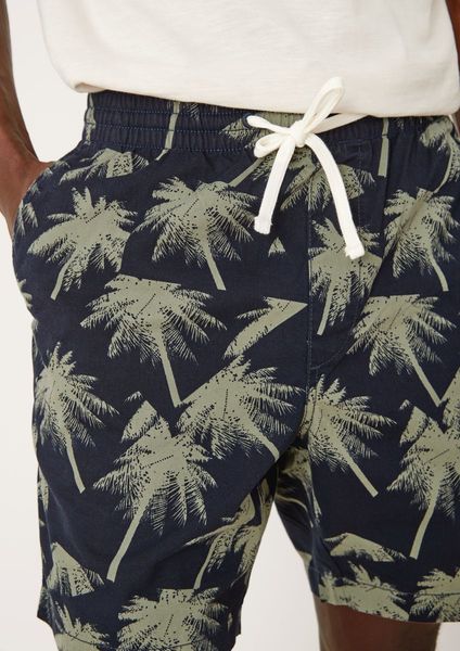 s.Oliver Red Label Relaxed fit: Bermudas with an all-over pattern - blue (59A3)