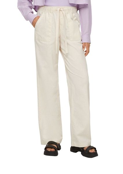 Q/S designed by Regular: Linen mix pants   - beige (0805)