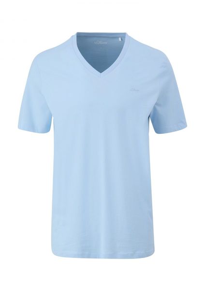 s.Oliver Red Label T-shirt en pur coton - bleu (5070)