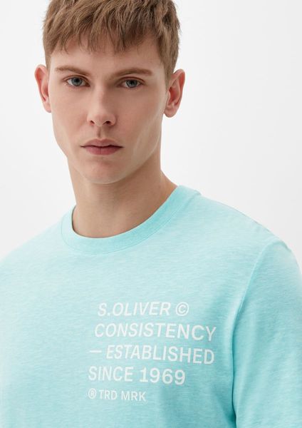 s.Oliver Red Label T-shirt with front print - blue (60W2)
