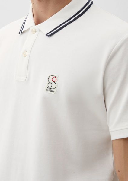 s.Oliver Red Label Polo avec patch  - blanc (0120)