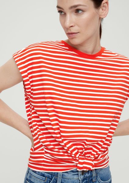 s.Oliver Red Label T-Shirt avec nœud - orange (25G4)