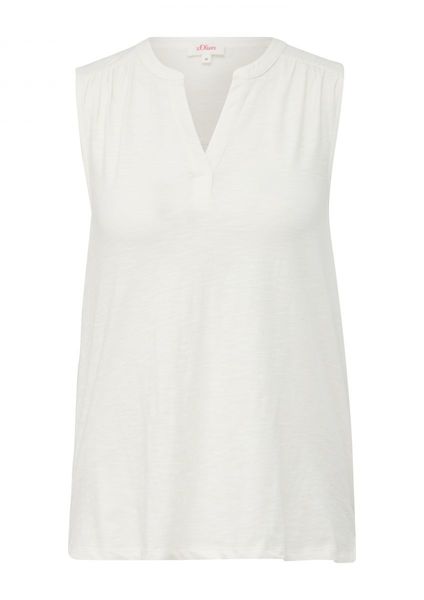 s.Oliver Red Label Cotton A-line top - white (0210)