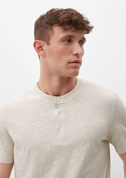 s.Oliver Red Label T-shirt with a henley neckline - white (01W2)