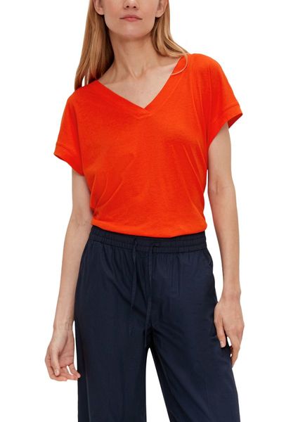 s.Oliver Red Label T-shirt en modal mélangé - orange (2550)