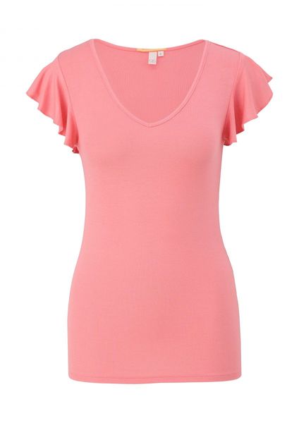 Q/S designed by Modal mix ribbed shirt  - pink (4281)