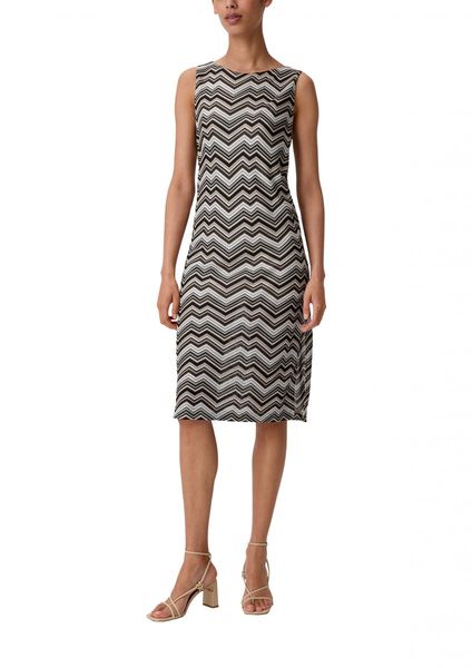 comma Dress with a zigzag pattern - black (99H3)
