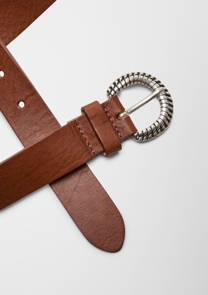 s.Oliver Red Label Leather belt with buckle  - brown (8786)
