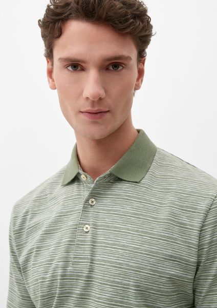 s.Oliver Red Label Polo-Shirt mit Streifenmuster - grün (78G5)