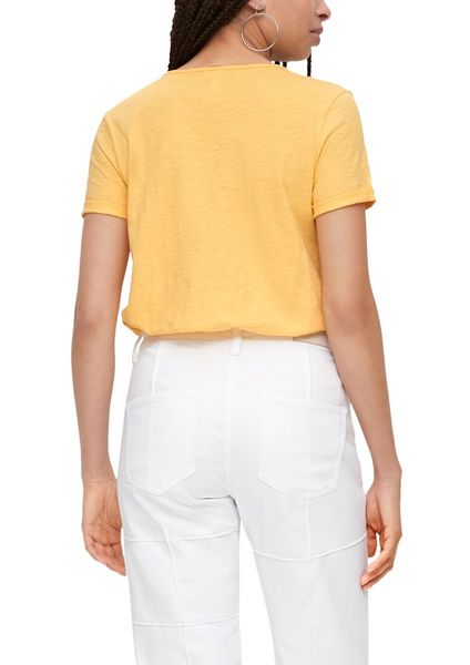 Q/S designed by T-shirt en coton en forme de O  - jaune (1317)