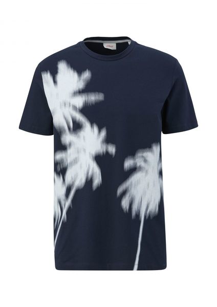 s.Oliver Red Label T-Shirt mit Grafikprint - blau (59F1)