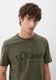 s.Oliver Red Label Regular fit: T-shirt with label print - green (79D1)