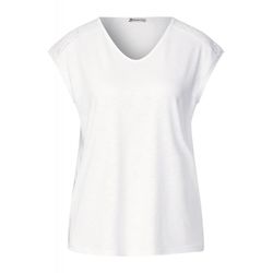 Street One Shirt mit Spitzenschultern - weiß (10000)