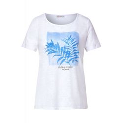Street One T-shirt avec imprimé partiel - blanc (30000)
