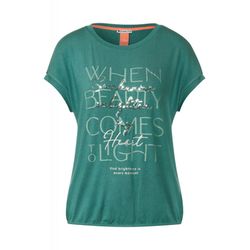 Street One T-shirt imprimé partiel - vert (34957)