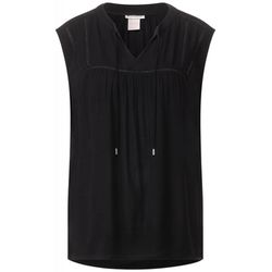 Street One Top avec bande crochetée - noir (10001)