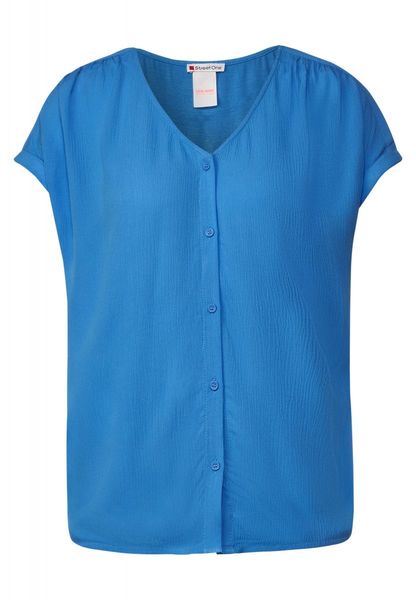Street One Shirt im Materialmix - blau (14915)