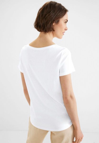 Street One T-shirt à imprimé partiel - blanc (30000)