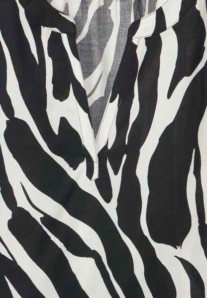 Street One Zebraprint Blusenshirt - schwarz/weiß (20001)