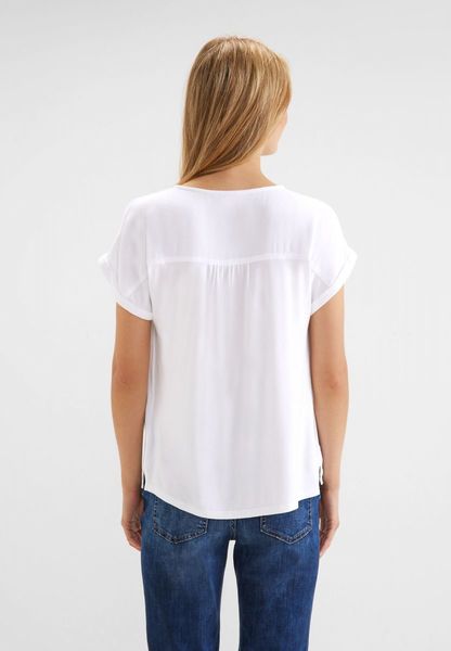 Street One LTD QR mat-mix shirt w.button - blanc (10000)