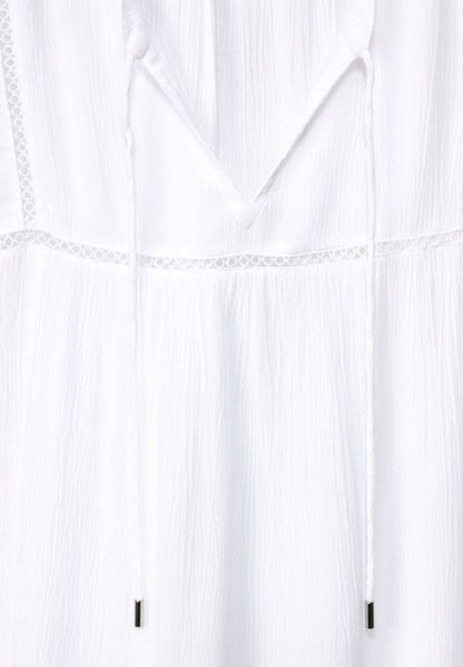 Street One Crinkled top with fagotting tapes - white (10000)