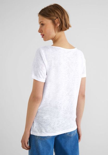 Street One T-shirt avec imprimé partiel - blanc (30000)