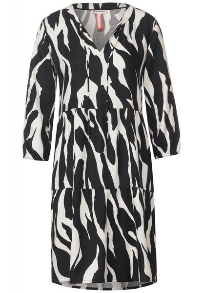 Street One Zebra print dress - black/white (20001)