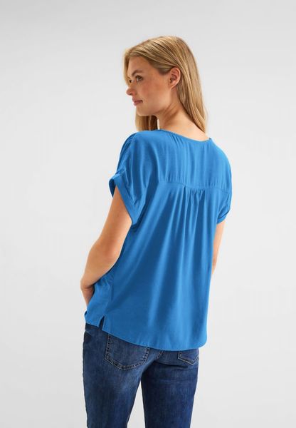 Street One LTD QR mat-mix shirt w.button - blue (14915)