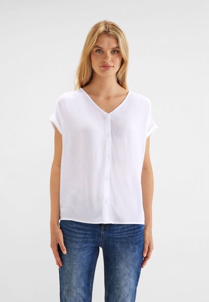 Street One LTD QR mat-mix shirt w.button - white (10000)