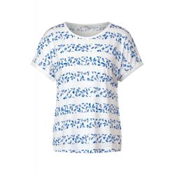 Cecil T-shirt à rayures florales - blanc (33474)