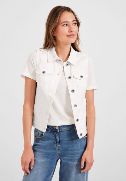 Cecil Gilet en jeans blanc - blanc (10000)
