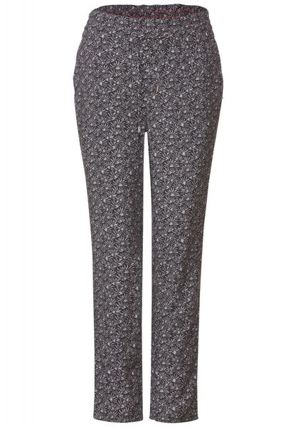 Cecil Print casual fit pants - gray (22538)
