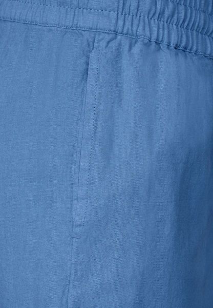 Cecil Pantalon loose mix de lin - bleu (12770)
