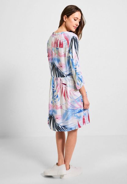 Cecil Dress with leaf print - white (33474)