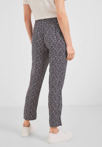 Cecil Print casual fit pants - gray (22538)