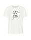 Opus T-Shirt - Sacanza print - weiß/beige (1004)