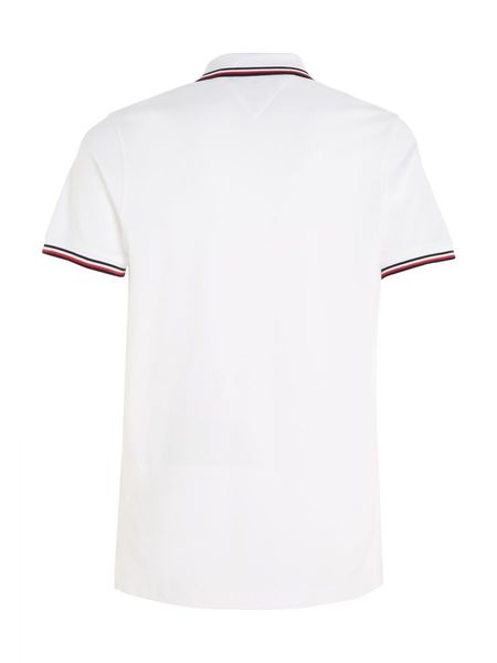 Tommy Hilfiger Slim Fit Poloshirt aus Bio-Baumwolle - weiß (YBR)