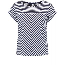 Gerry Weber Edition Chemise à manches courtes avec motif à rayures - blanc/bleu (09082)