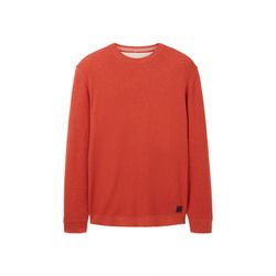Tom Tailor Knit sweater with structure - red/orange (32720)
