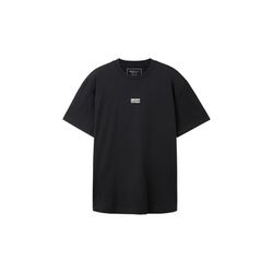 Tom Tailor Denim T-Shirt mit Logo Print - schwarz (29999)