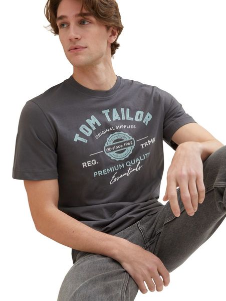 Tom Tailor T-shirt avec logo imprimé - noir (10899)