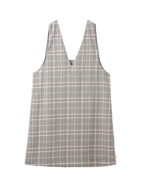 Tom Tailor Denim Kleid mit Karomuster - grau (32456)