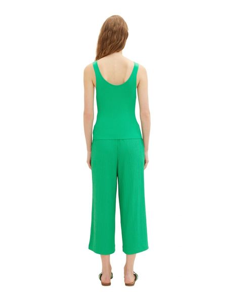 Tom Tailor Denim Top with a ribbed texture - green (17327)