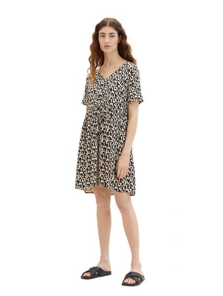 Tom Tailor Dress with allover print - black (32148)