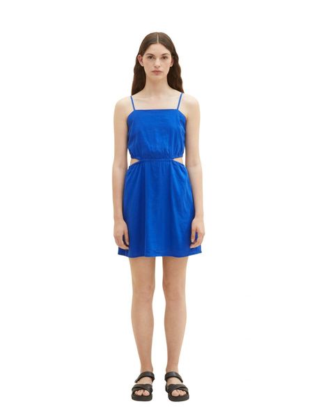 Tom Tailor Denim Mini-Kleid mit Cut-Outs - blau (14531)