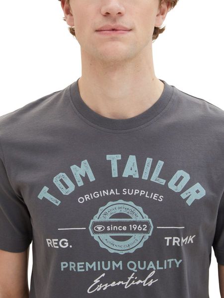 Tom Tailor T-Shirt mit Logo Print - schwarz (10899)